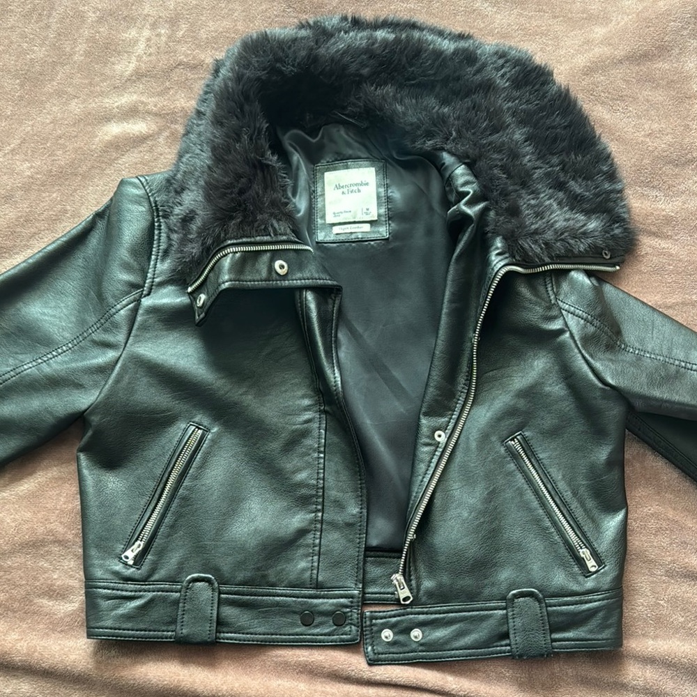 Abercrombie & Fitch Black Leather Jacket